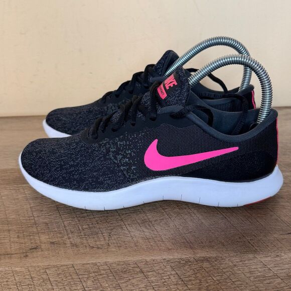 Nike Tanjun Women’s Running Shoes Black Pink 908995-008 Size 6.5 Lightweight - Picture 1 of 7